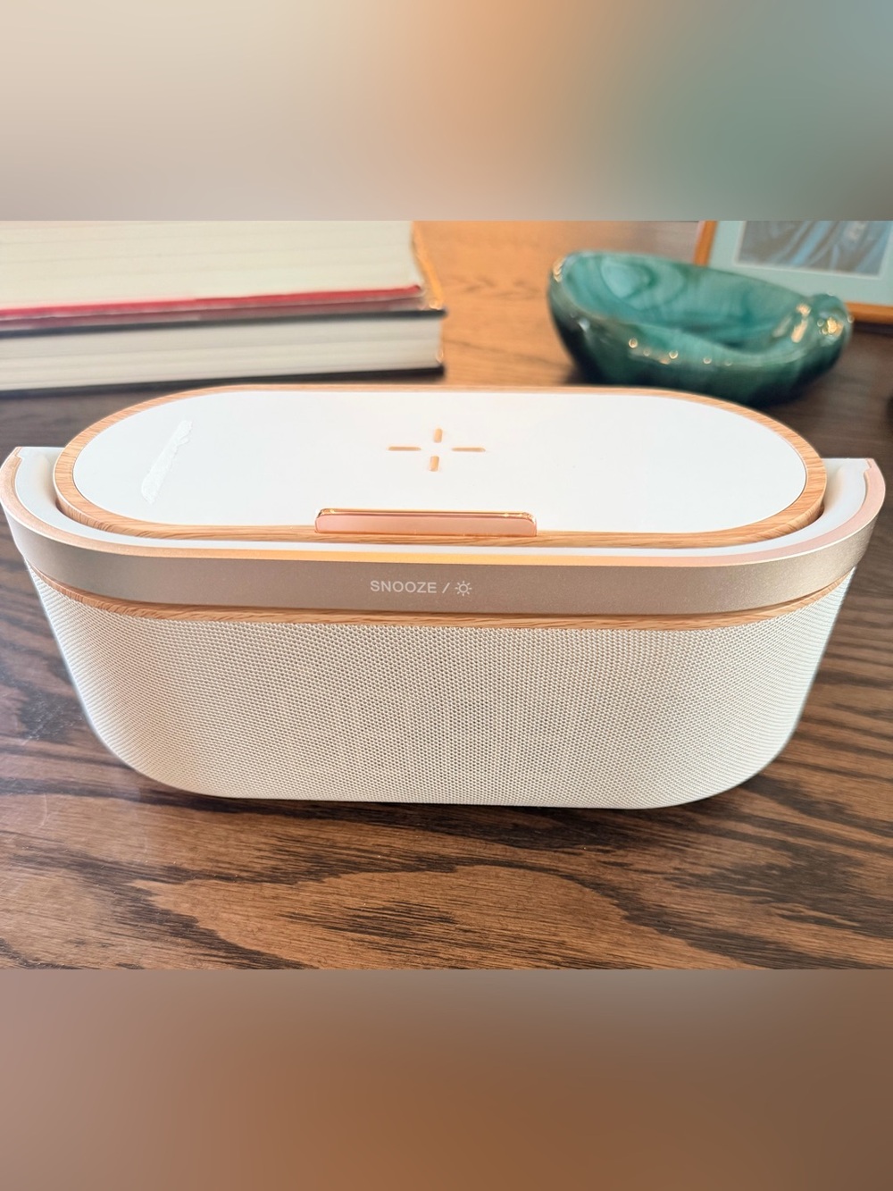 COLSUR Bluetooth Speaker with Digital Alarm Clock, Wireless Charge